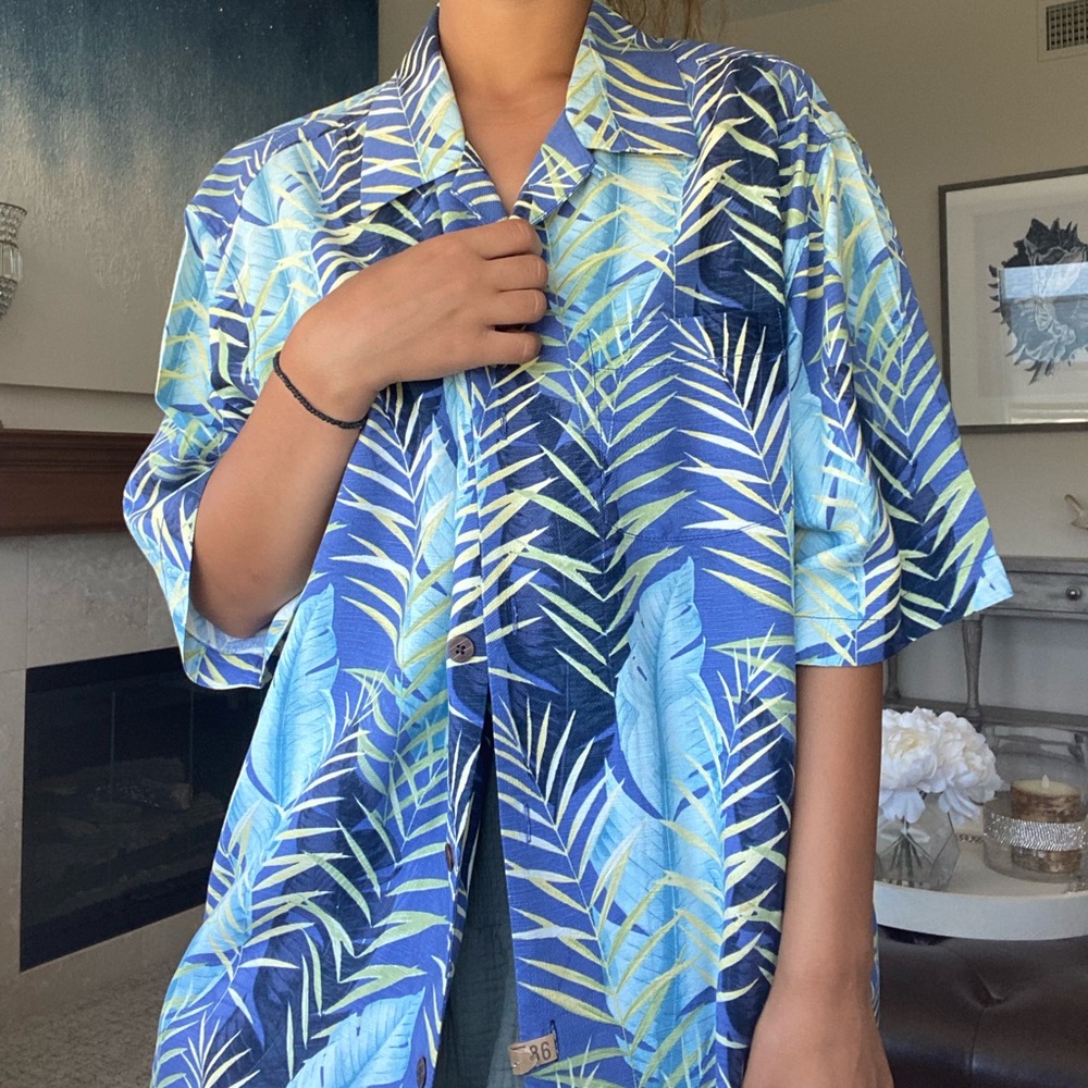 MENS SILK TROPICAL DRESS SHIRT